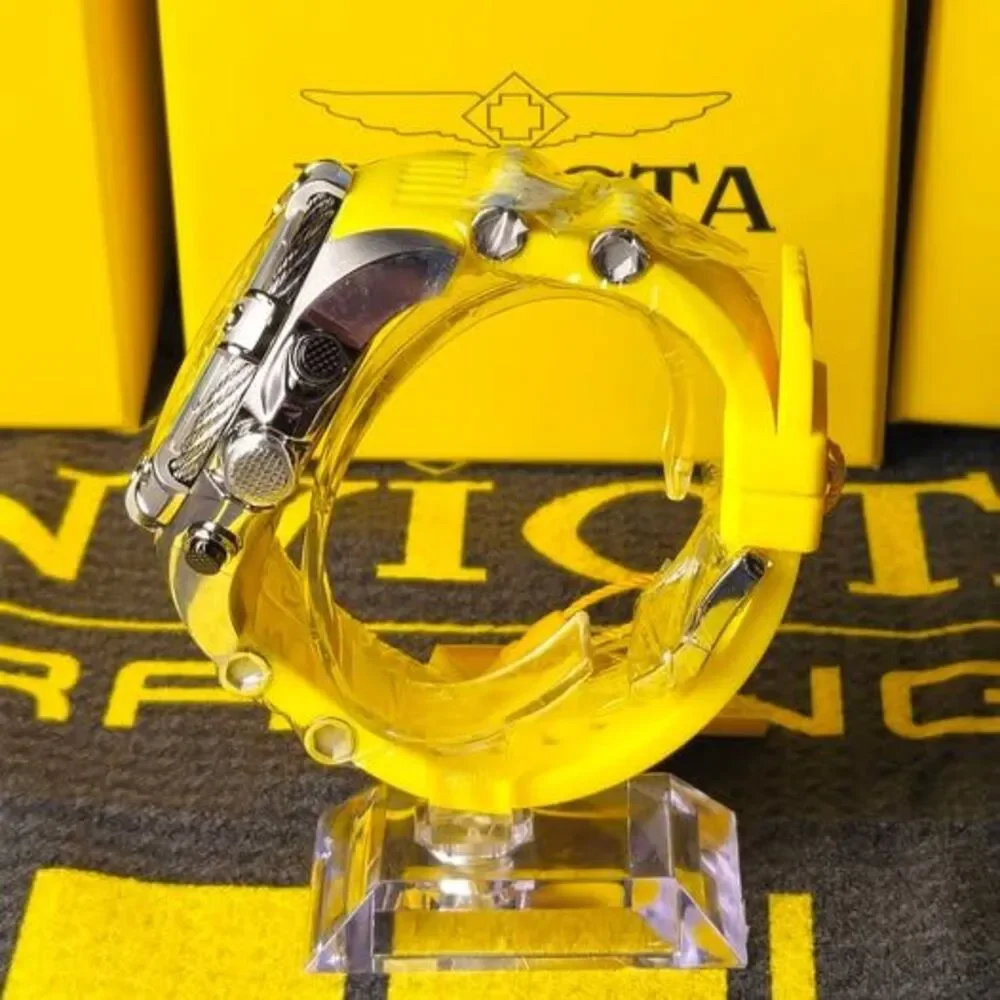 Invicta Bolt 49811 Zeus Chronograph 52mm Yellow Silver Men’s Watch